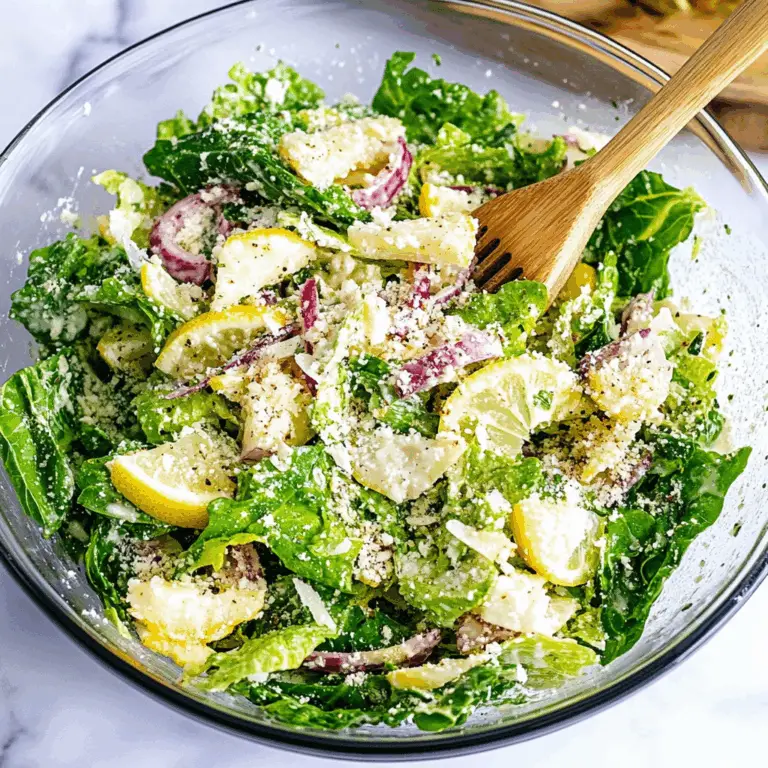 5-Minute Lemon Parmesan Lettuce Salad – Fresh & Zesty Delight