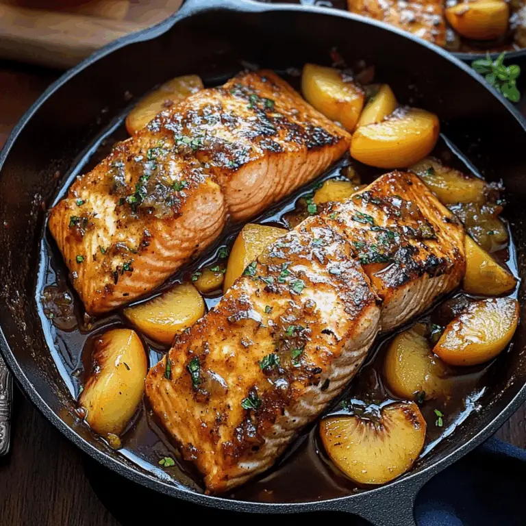 Irresistible Bourbon Peach Roasted Salmon Recipe