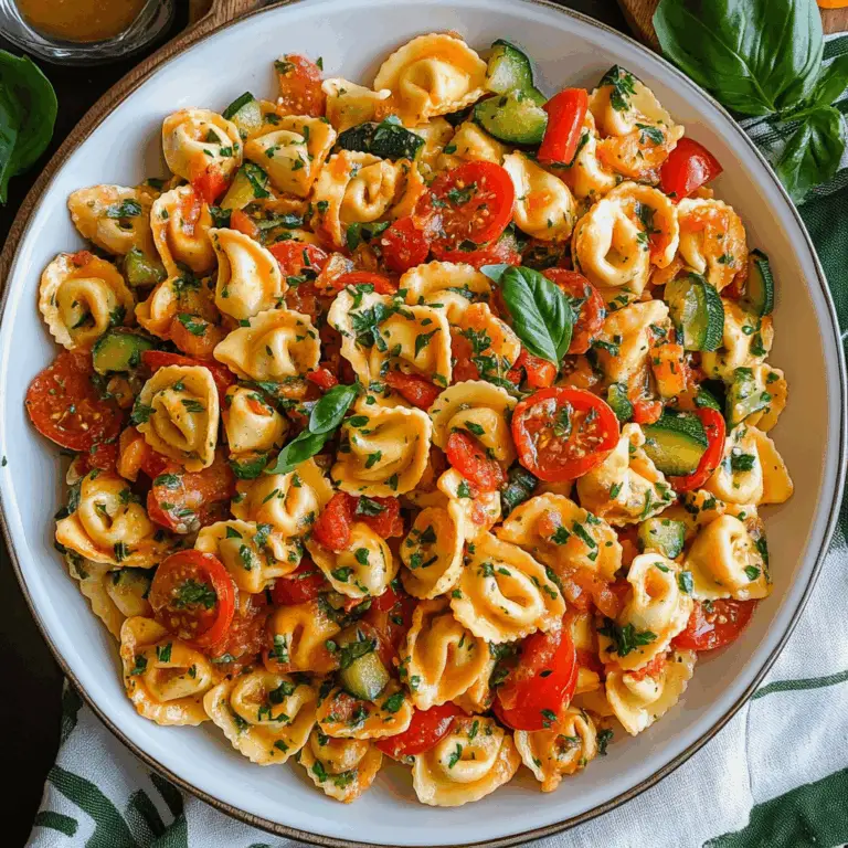 Delightful Cheese Tortellini with Summer Veggies Recipe