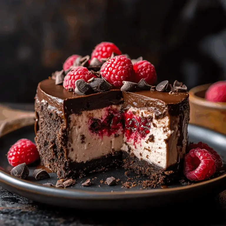Decadent Chocolate Raspberry Cheesecake Recipe Delight