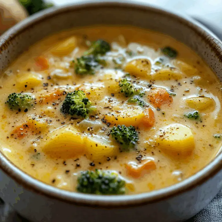 Creamy Crockpot Potato Broccoli Cheddar Soup Recipe