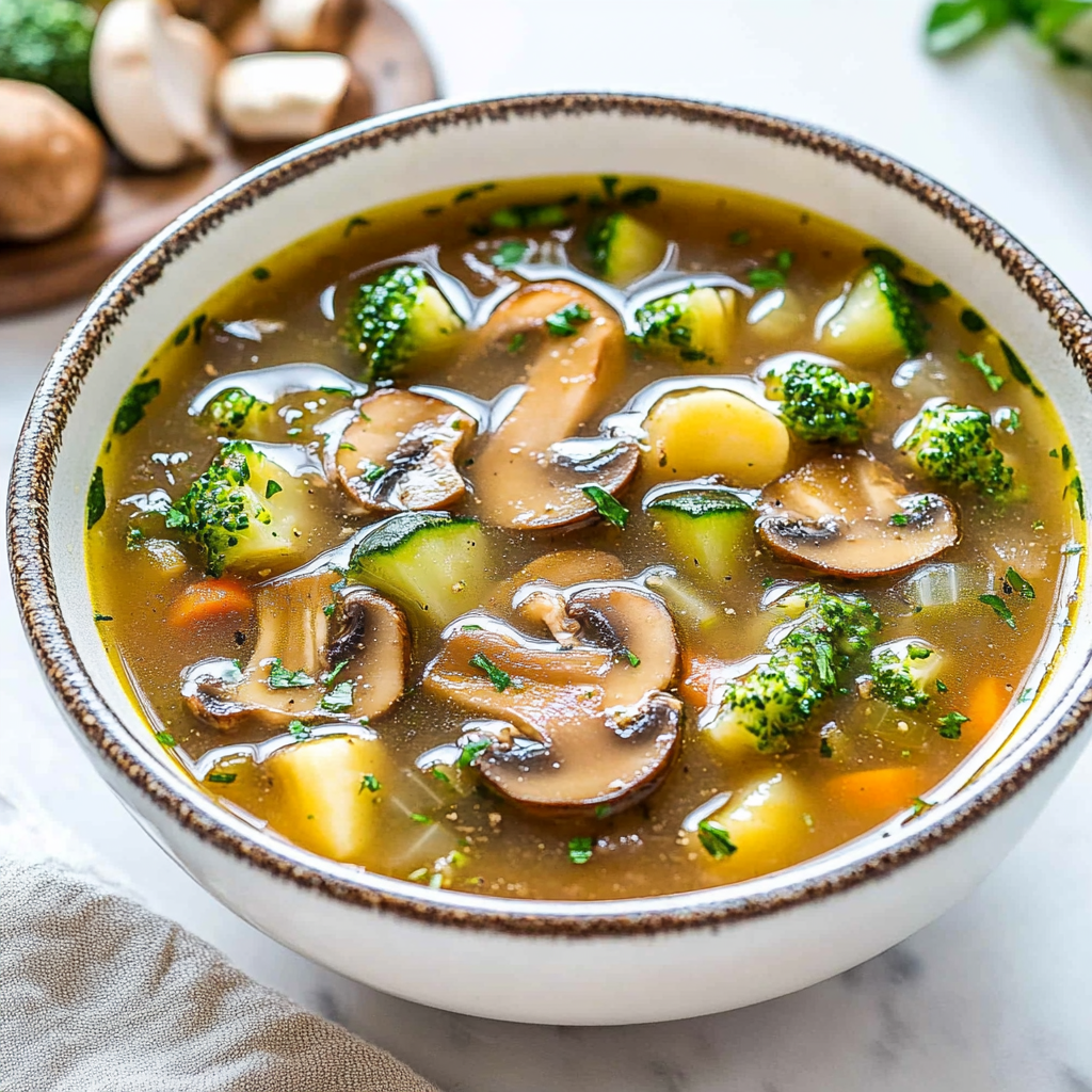 Delightful Easy 30-Minute Mushroom Vegetable Soup