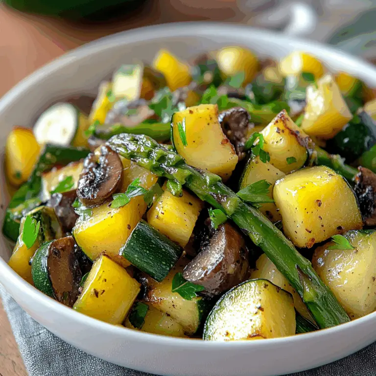 Delightful Flavorful Asparagus with Zucchini & Squash