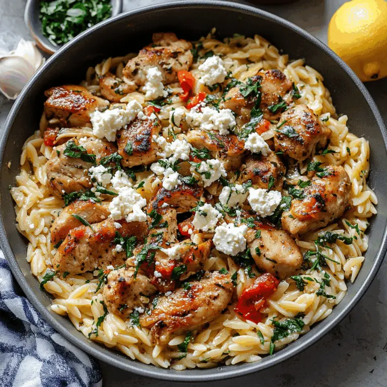Zesty Lemon-Feta Chicken and Orzo Recipe to Delight You