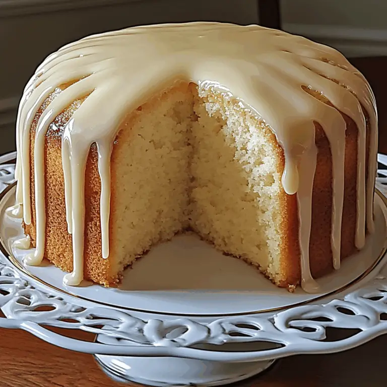Irresistible Vanilla Buttermilk Pound Cake with Cream Cheese Glaze