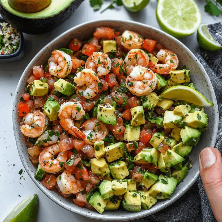 Zesty Avocado Salsa Shrimp Salad for a Flavorful Fiesta