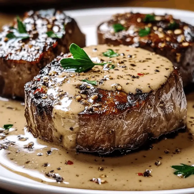 Decadent Beef Tenderloin with Pepper Cream Sauce Recipe
