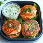 Flavorful Fresh Salmon Burgers with Tzatziki Dressing