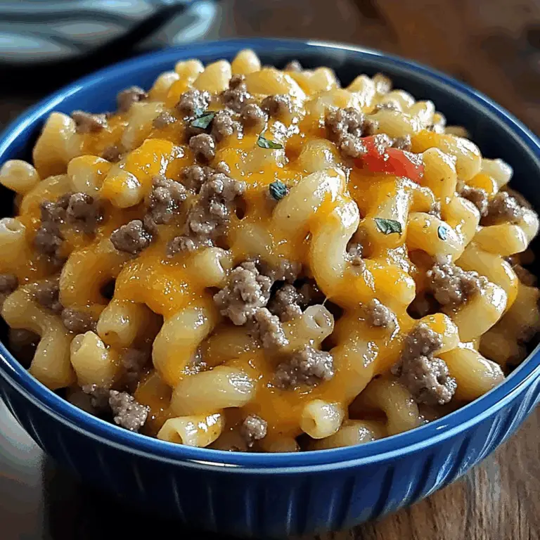 Irresistible Homemade Cheeseburger Macaroni Recipe