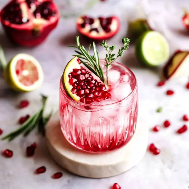 Light, Refreshing Pomegranate Gin & Tonic