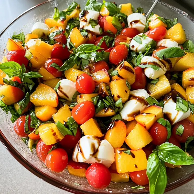 CHOPPED PEACH CAPRESE SALAD