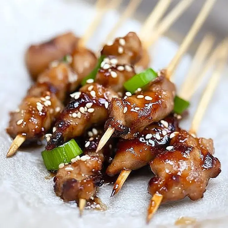 Honey Sesame Chicken Skewers