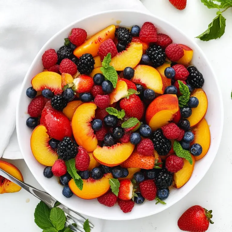 Peach Berry Fruit Salad Recipe
