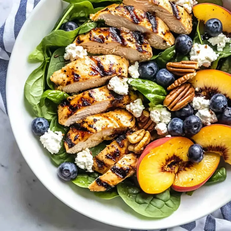 The Ultimate Grilled Peach Chicken Salad