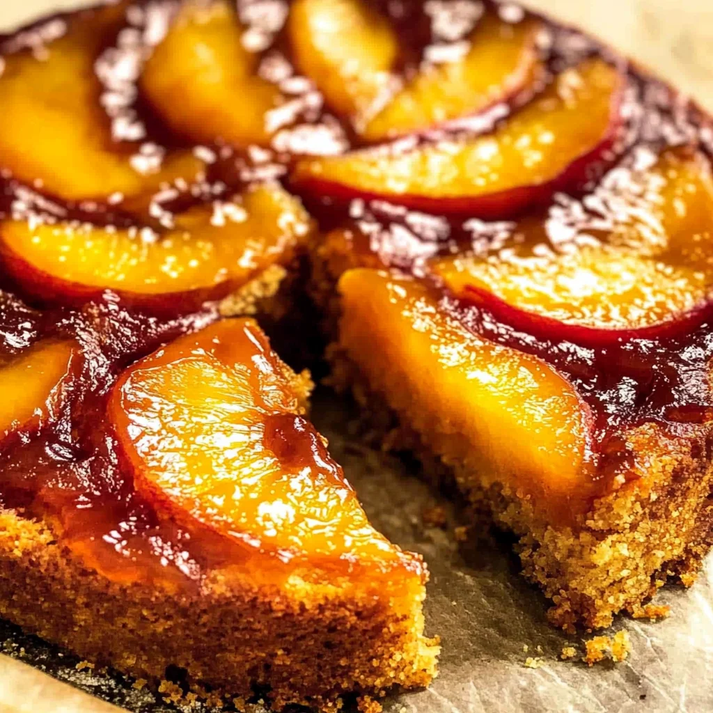 Bourbon Peach Upside-Down Cake