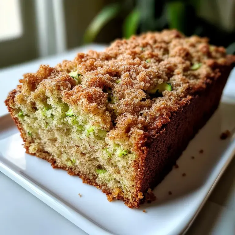 Cinnamon Streusel Topped Zucchini Bread Bakery Style: A Stunning Loaf