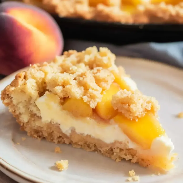 Easy Italian Peach Crumb Cake