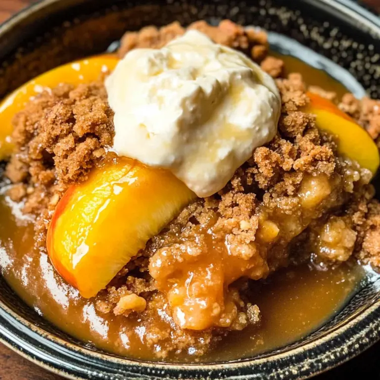 Fresh Peach Crisp Recipe (without Oats)
