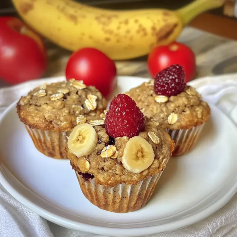 Healthy Banana Oat Muffins Recipe