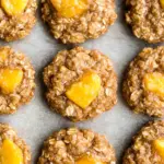 Healthy Peach Oatmeal Breakfast Cookies