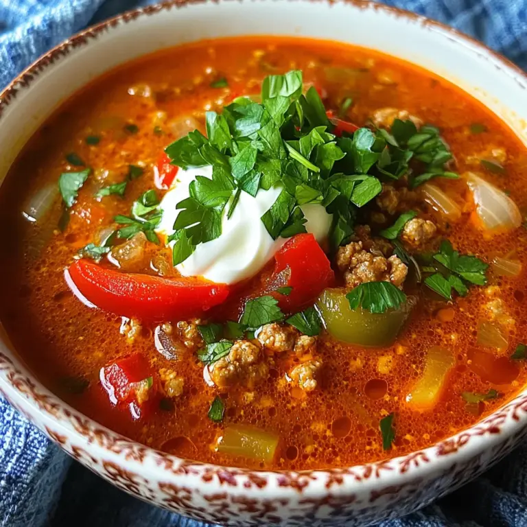 Keto stuffed pepper soup