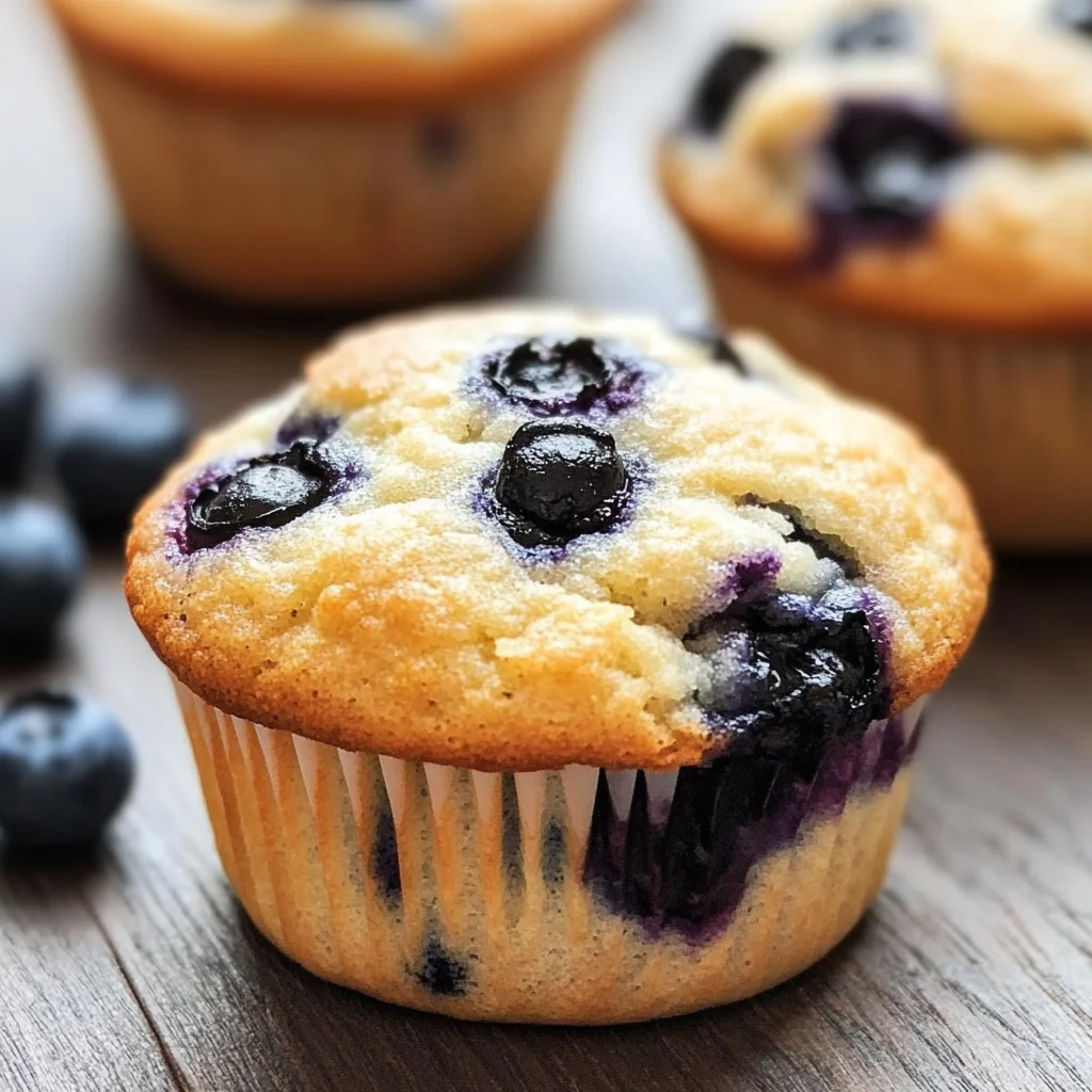 Low Carb Greek Yogurt Blueberry Muffins