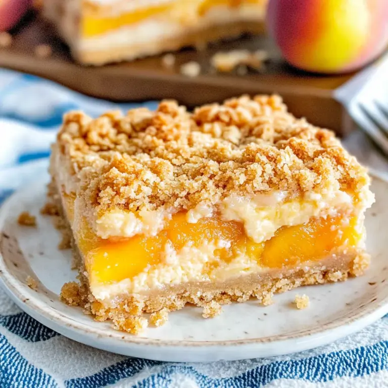 Peach Cobbler Cheesecake Bars