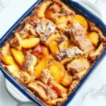 Peach Cobbler French Toast Bake