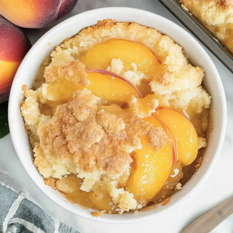 Peach Cobbler with Cake Mix