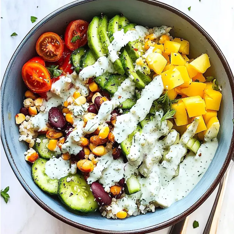 Rainbow Veggie Bowls with Jalapeño Ranch