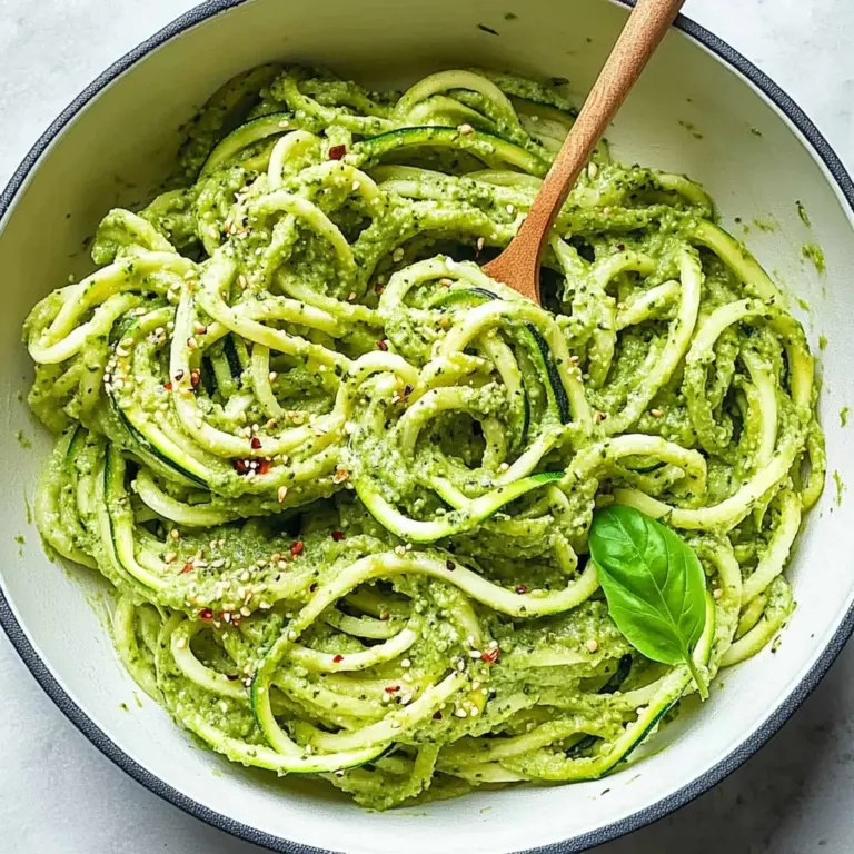 Raw Avocado Pesto Zucchini Noodles