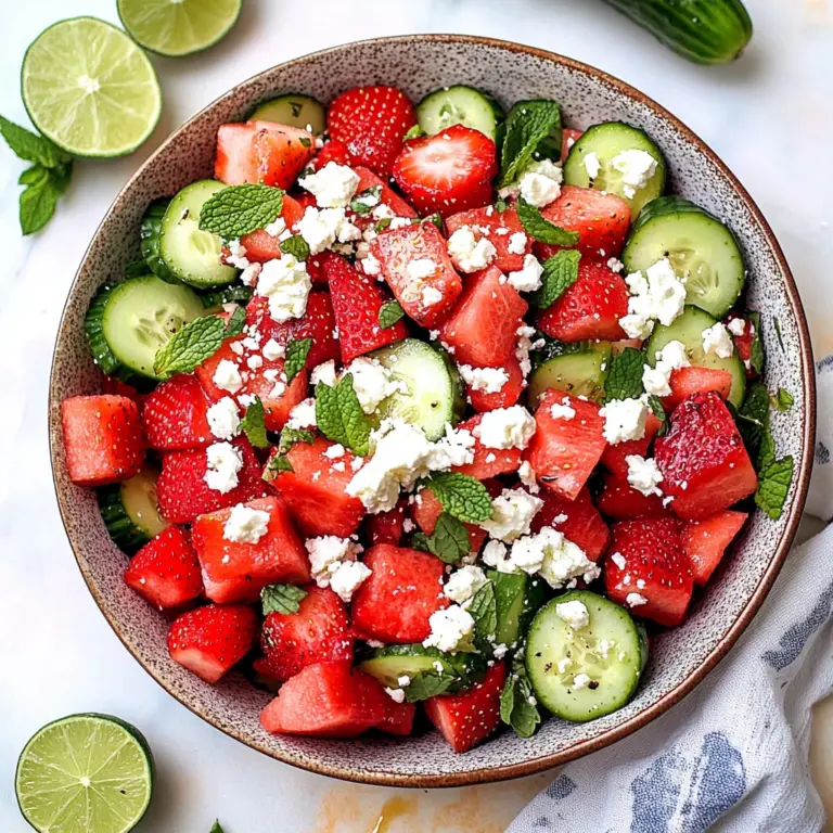 Strawberry Watermelon Cucumber Salad