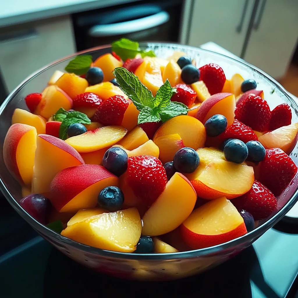 Summer Peach Fruit Salad