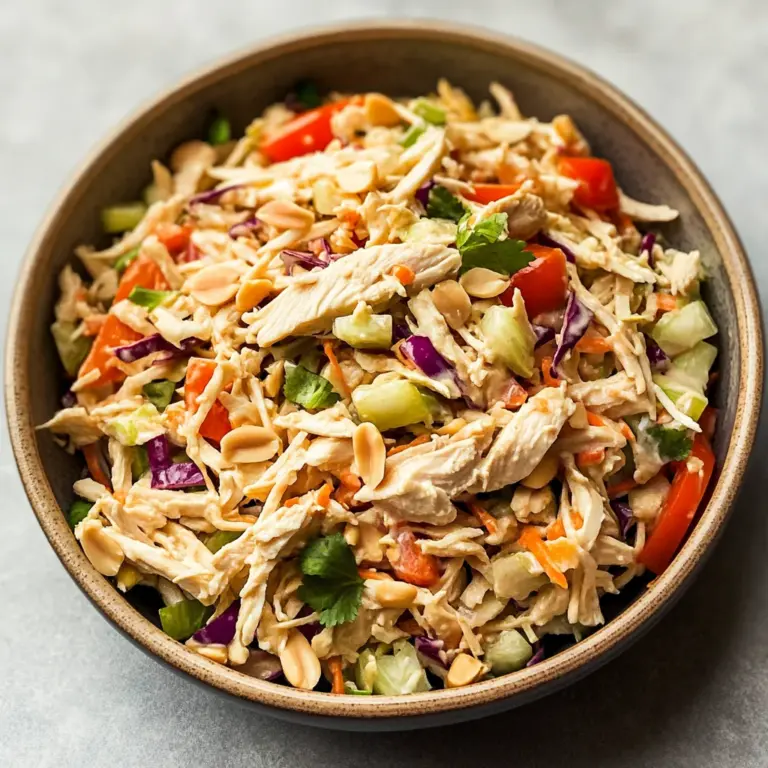 Thai Chicken Salad with Peanut Dressing