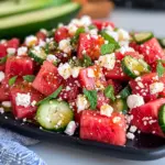 Watermelon Salad With Feta, Mint, and Cucumber