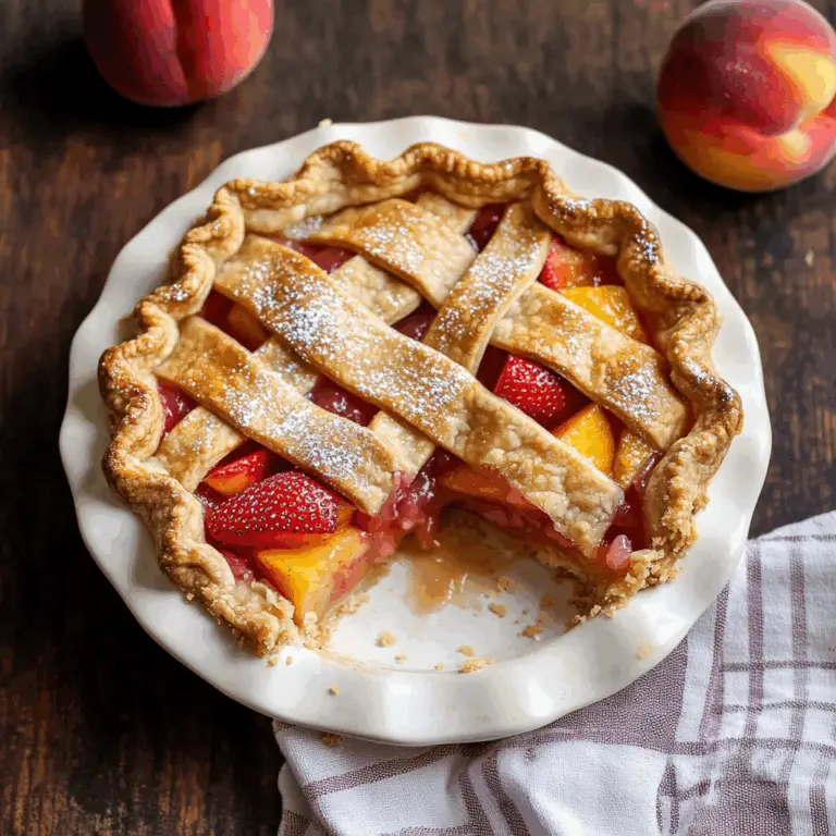 Brown Butter Strawberry Peach Pie
