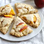 Peach Scones with Honey Vanilla Glaze