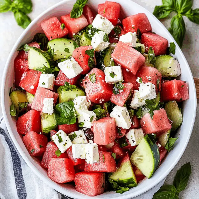 Watermelon Salad with Feta Cheese
