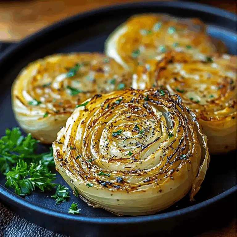 Oven Roasted Garlic Cabbage Steaks