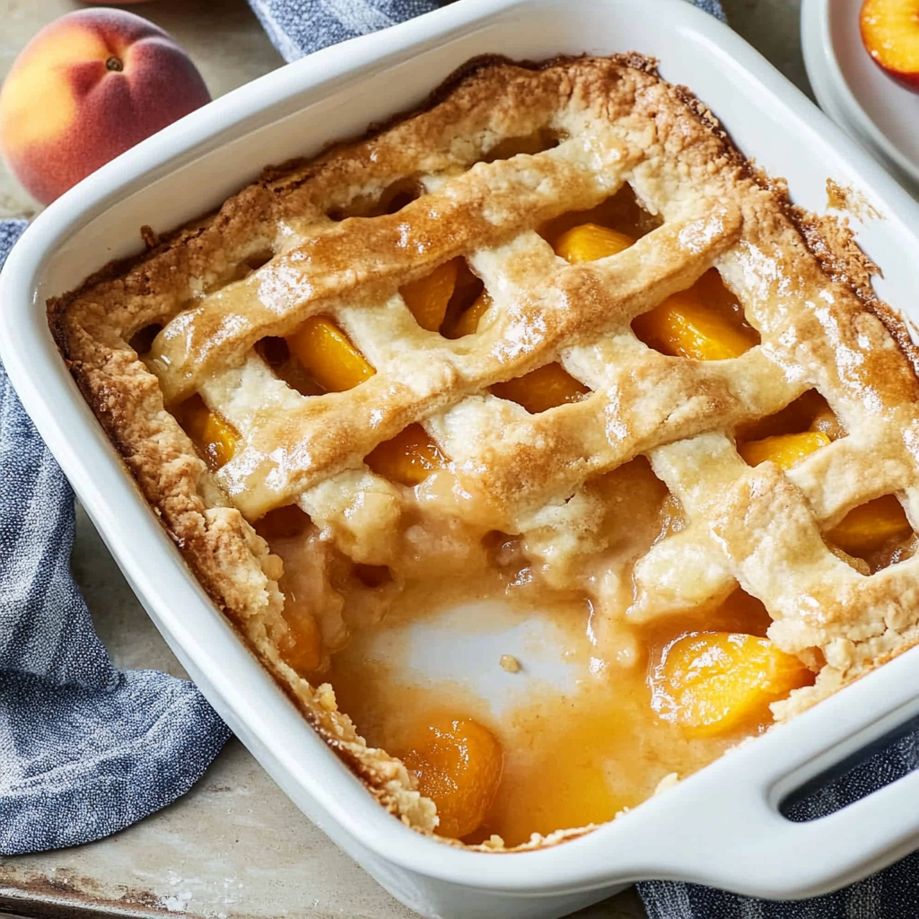 Southern Peach Cobbler Recipe with Canned Peaches