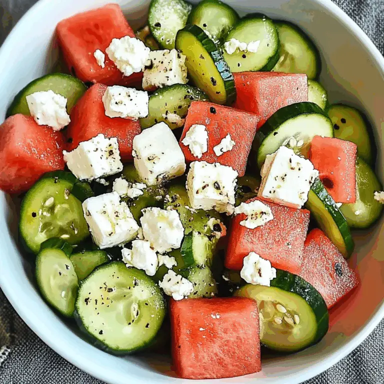 Watermelon Cucumber Feta Salad