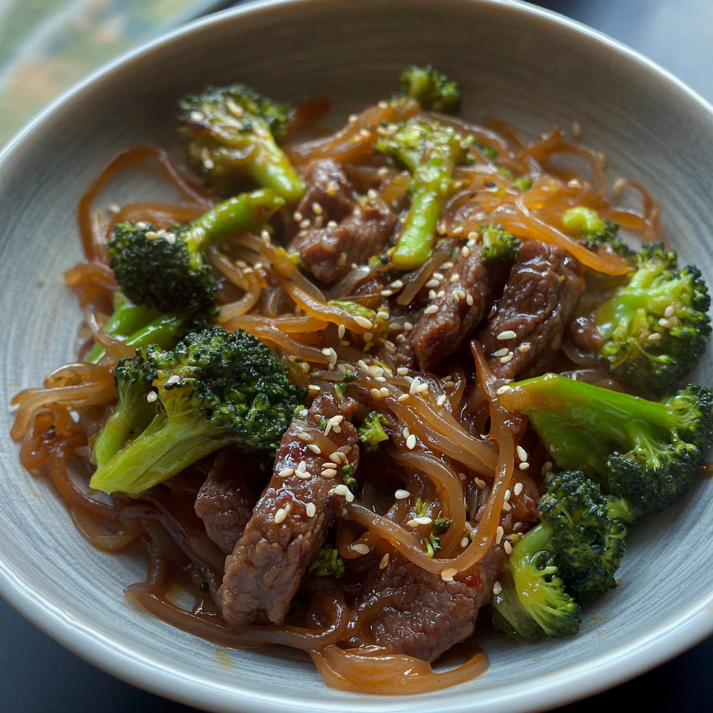 Healthy Beef + Broccoli Noodles
