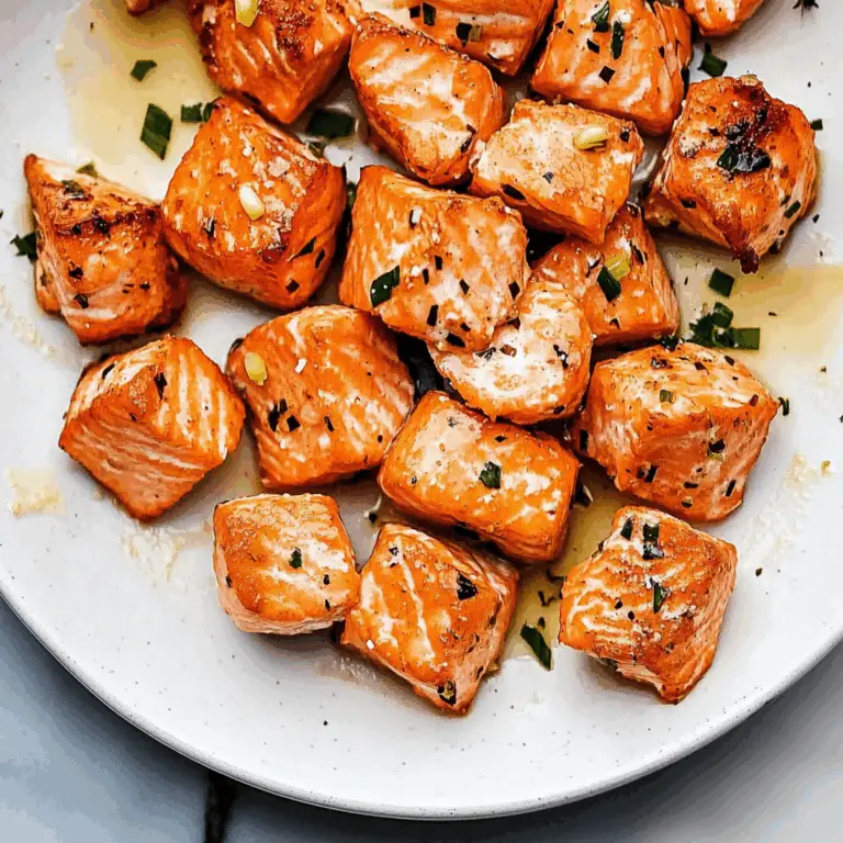 Air Fryer Salmon Bites (Lemon Garlic Butter)