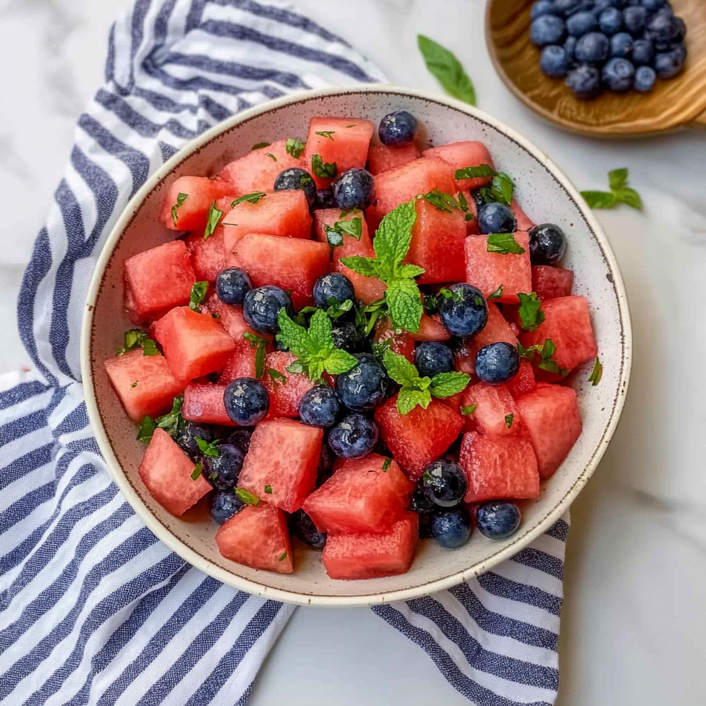 Watermelon Blueberry Salad