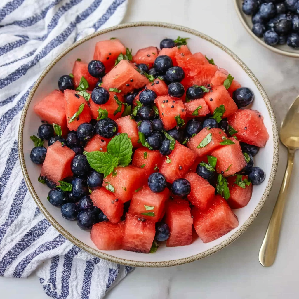 Watermelon Blueberry Salad