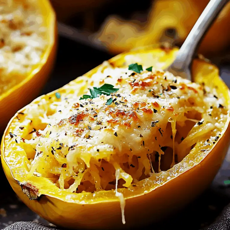 Cheesy Garlic Parmesan Spaghetti Squash