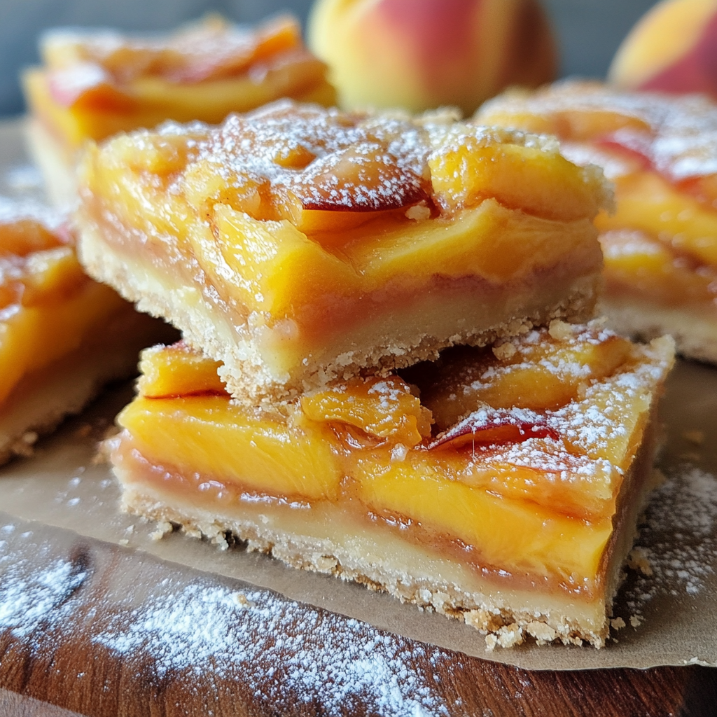 Heavenly Summer Peach Bars