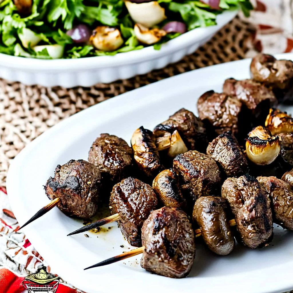 Grilled Steak Kabobs (with Mushrooms)