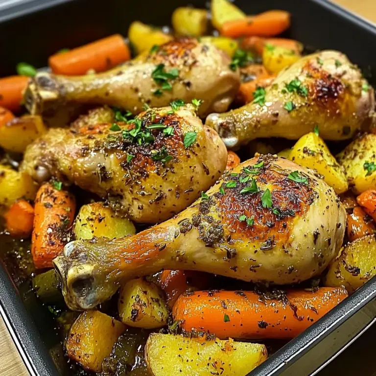 Baked Chicken Drumsticks with Roasted Veggies