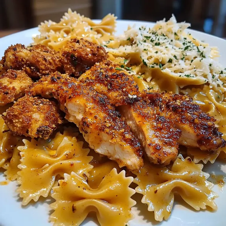 Cajun Chicken Bowtie Alfredo in Velveeta Garlic Sauce